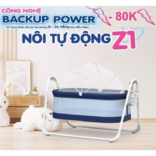 Nôi điện Autoru cao cấp chữ A cho em bé phiên bản nâng cấp sài được sạc dự phòng