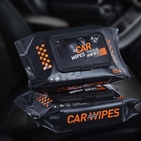 Khăn Ướt Lau Nội Thất Ô Tô, Đồ Da - Car Wipes, làm sạch & bảo vệ,bảo dưỡng Da và làm bóng nội thất ô tô