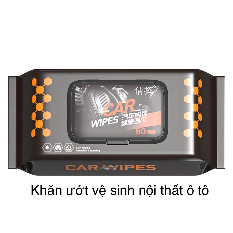 Khăn Ướt Lau Nội Thất Ô Tô, Đồ Da - Car Wipes, làm sạch & bảo vệ,bảo dưỡng Da và làm bóng nội thất ô tô