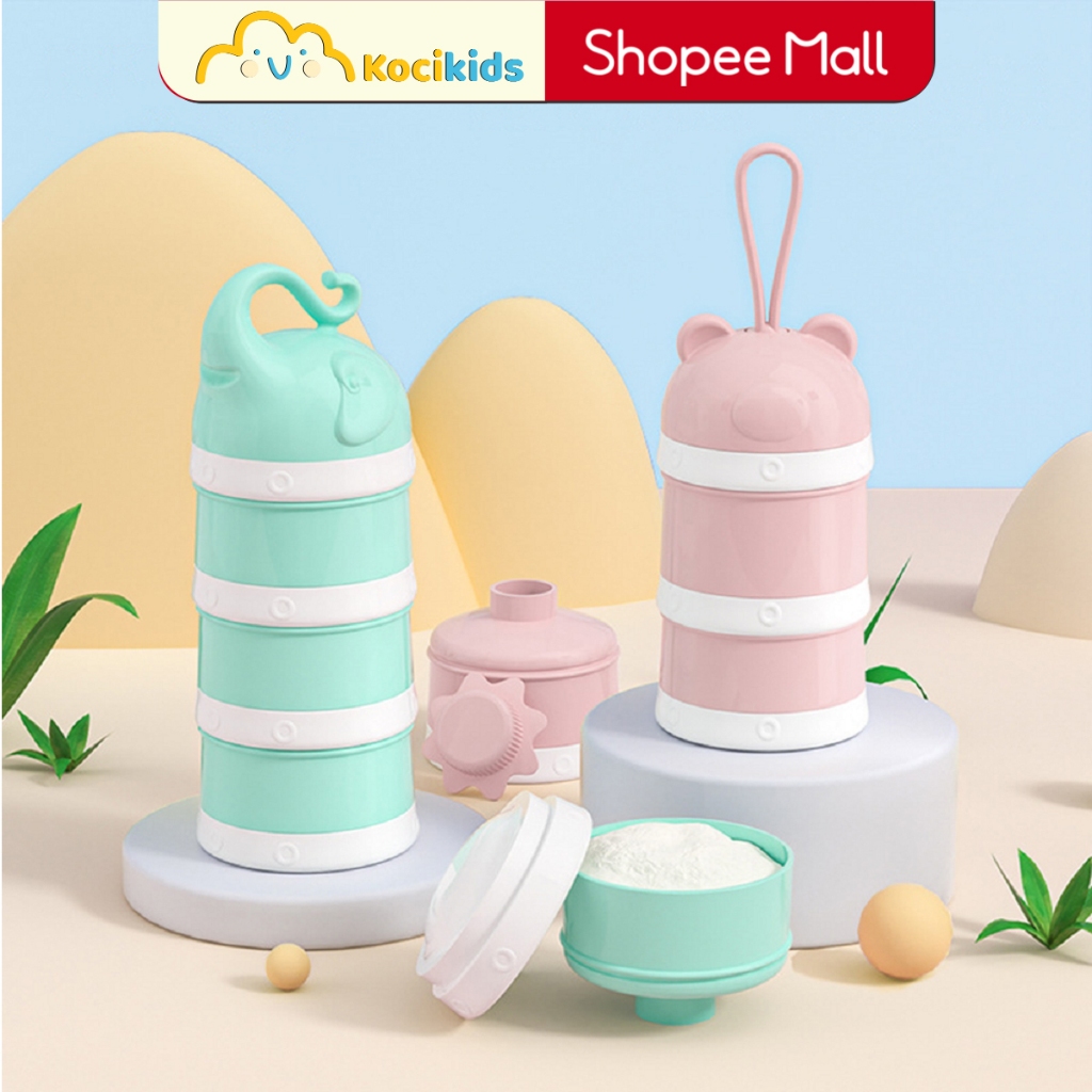 Hộp Chia Sữa 3 Ngăn Misuta Cho Bé, Hộp Chia Thức Ăn, Sữa Mang Du Lịch Cho Bé