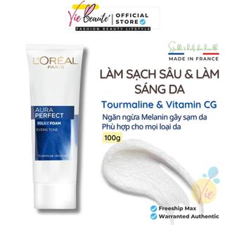 Sữa rửa mặt làm sạch và trắng mịn da L'Oreal Paris Aura Perfect 100ml