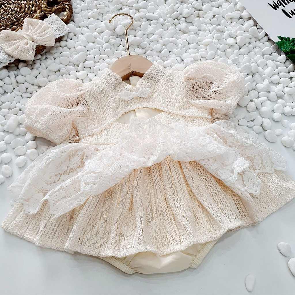 Body váy công chúa, đầm tiểu thư RIOKIDS cho bé gái sơ sinh đi chơi, tiệc thôi nôi sinh nhật, đầy tháng BD109