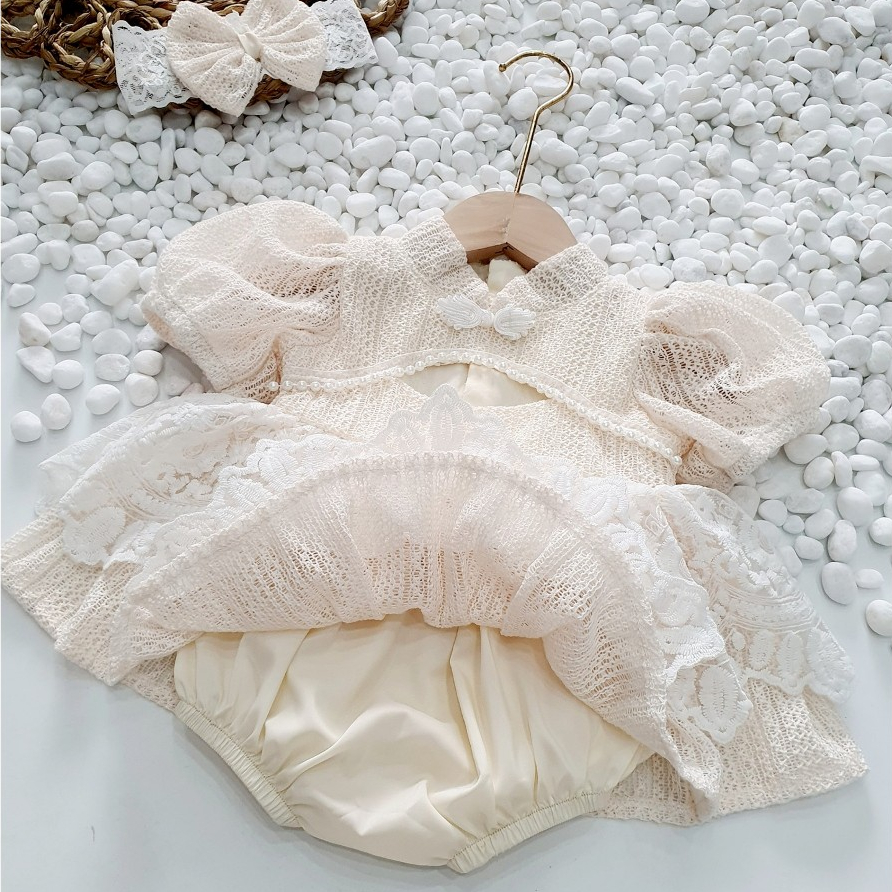 Body váy công chúa, đầm tiểu thư RIOKIDS cho bé gái sơ sinh đi chơi, tiệc thôi nôi sinh nhật, đầy tháng BD109