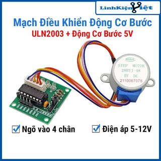 Mạch điều khiển động cơ bước ULN2003 + động cơ bước 5V-12V ngõ vào 4 chân