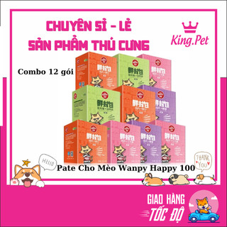 Pate cho mèo wanpy happy 100 combo 12 gói