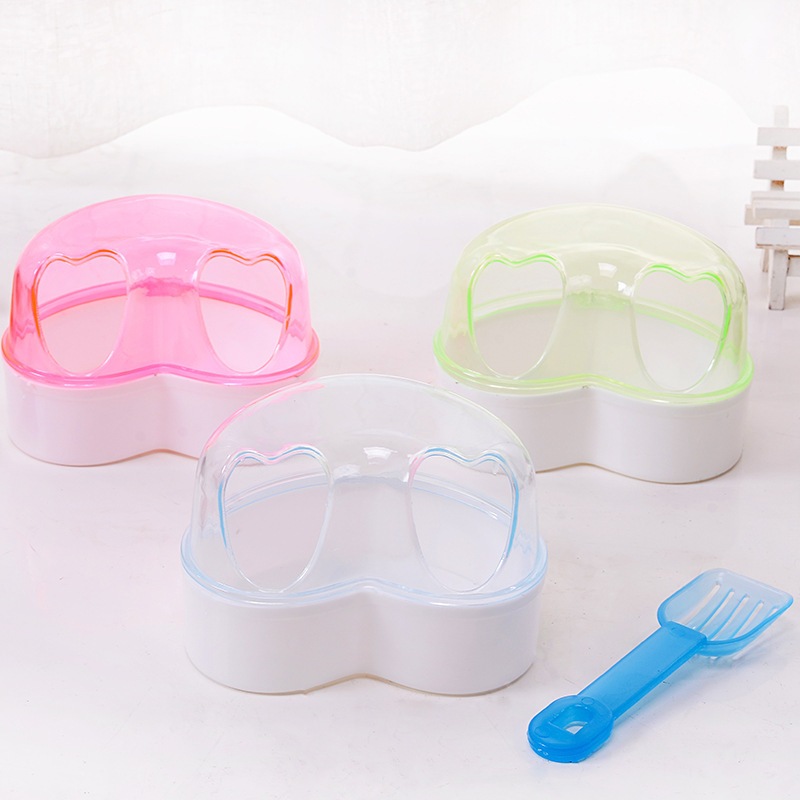 Nhà tắm cửa tim cho hamster (có kèm muỗng)