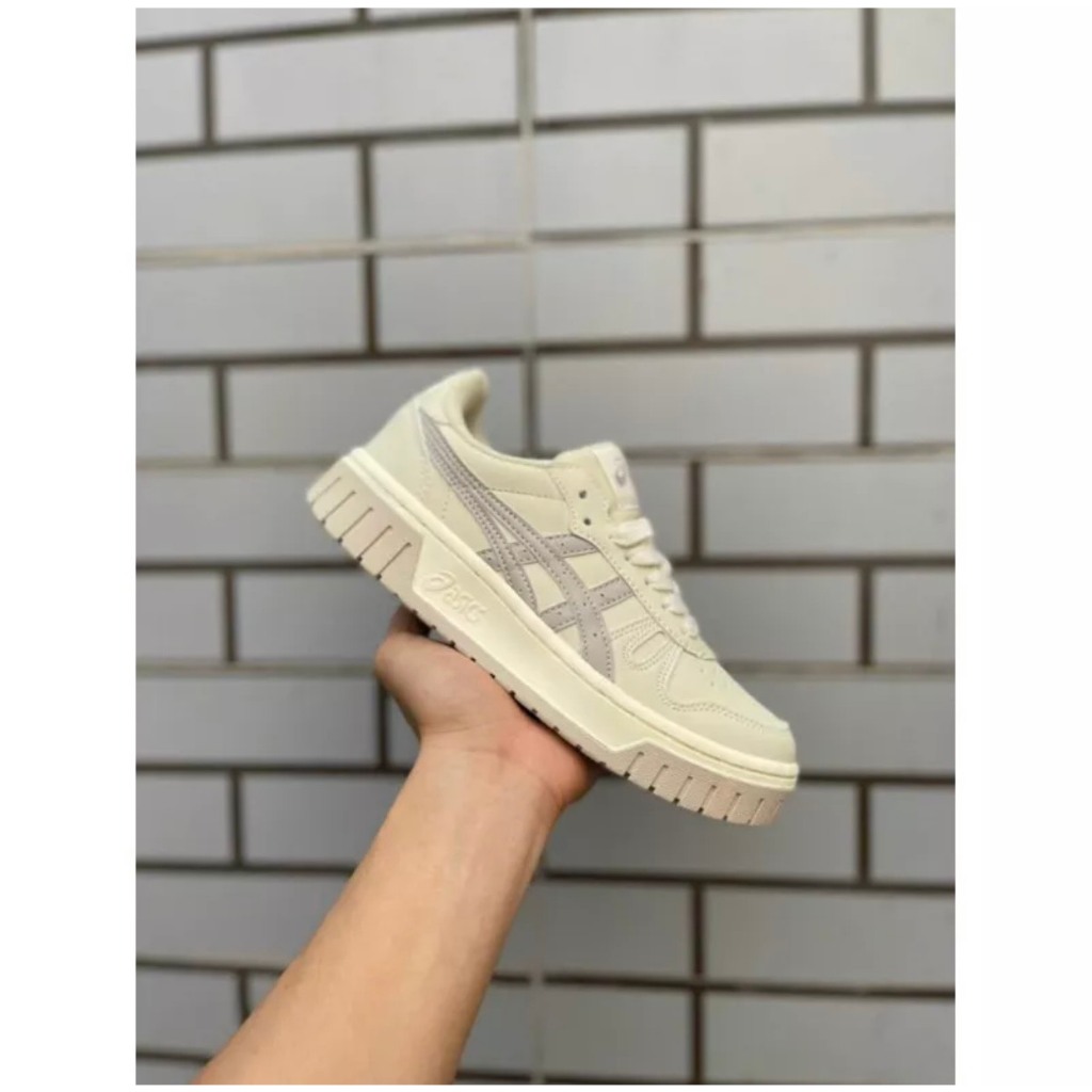 Giày Asics Court MZ Cream Black Gum Nam Nữ 36>43, giày Asics Court bản S.Cấp full pk