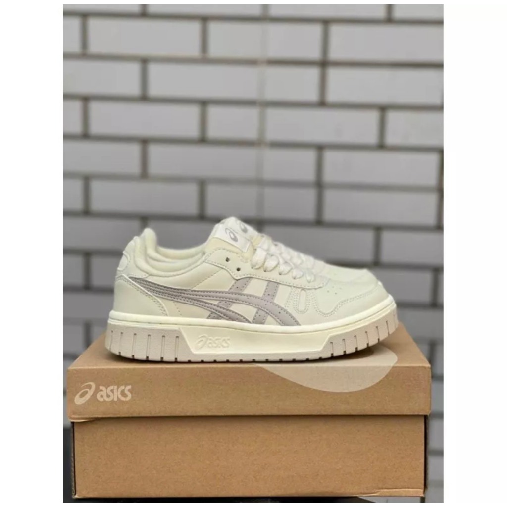 Giày Asics Court MZ Cream Black Gum Nam Nữ 36>43, giày Asics Court bản S.Cấp full pk
