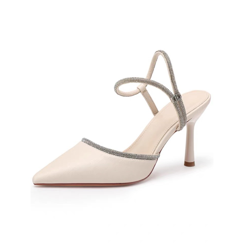 Guốc cao gót quai đá sang trọng gót 9  phân G95