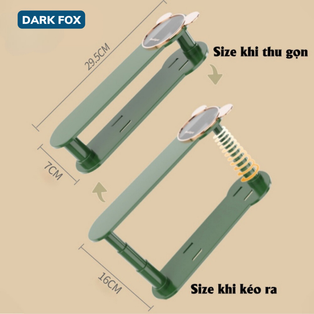 Giá để móc treo quần áo dán tường DARK FOX tặng kèm miếng dán chịu lực, kệ treo móc quần gọn gang MQA03