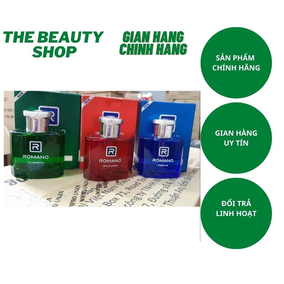 Nước Hoa Nam Romano Chai 50ML.100ML