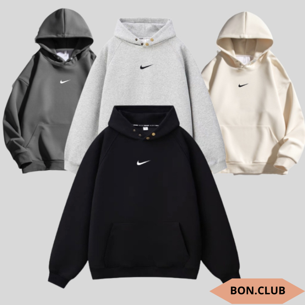 Áo Hoodie dày dặn nam-nữ, Áo Khoác Nỉ Unisex hoodie bấm cúc chính hãng chất nỉ bông cotton cao cấp siêu ấm