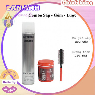 Combo Sáp vuốt tóc nam tạo kiểu OSIS THRILL+ Gôm xịt tóc giữ nếp phồng cho tóc mềm cứng tặng lươc tạo phồng | wax