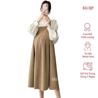 [M257] Sét váy đầm bầu thu đông