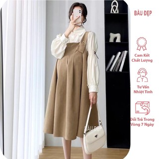 [M257] Sét váy đầm bầu thu đông