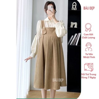 [M257] Sét váy đầm bầu thu đông