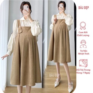 [M257] Sét váy đầm bầu thu đông