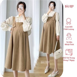 [M257] Sét váy đầm bầu thu đông