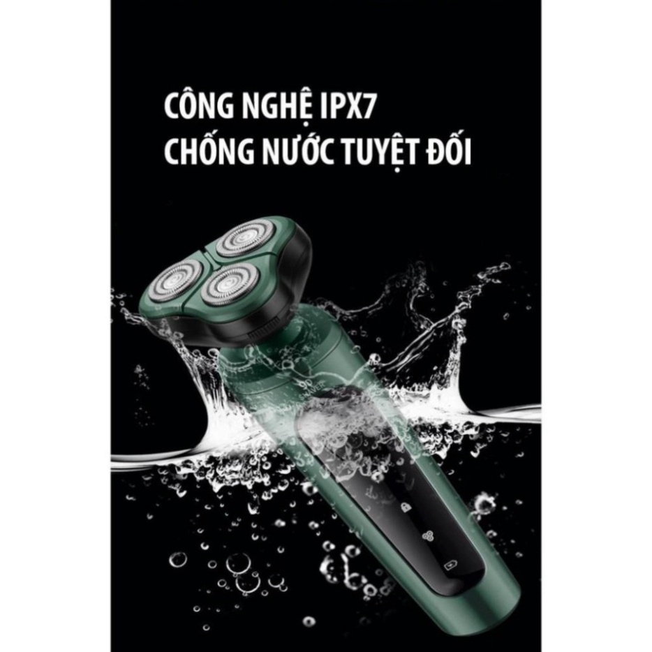 Máy Cạo Râu Đa Năng 4in1 9D Shaver 3 Lưỡi Kép Chạy Cực Êm