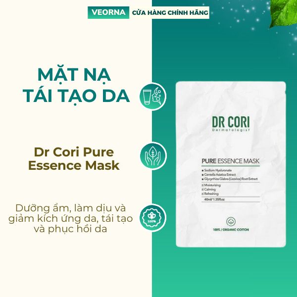 Mặt Nạ Tái Tạo Da Dr Cori Pure Essence Mask - Hộp 10 Miếng x 40ml