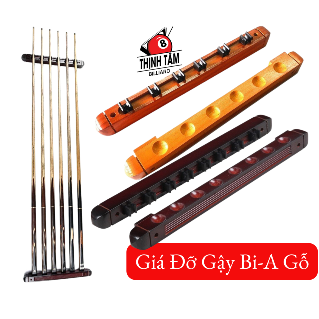 Giá Đỡ Cơ Bida - Kệ Để Gậy Bi-A bằng Gỗ Tự Nhiên Nguyên Thanh [ GIÁ ĐỠ CƠ BIDA ]
