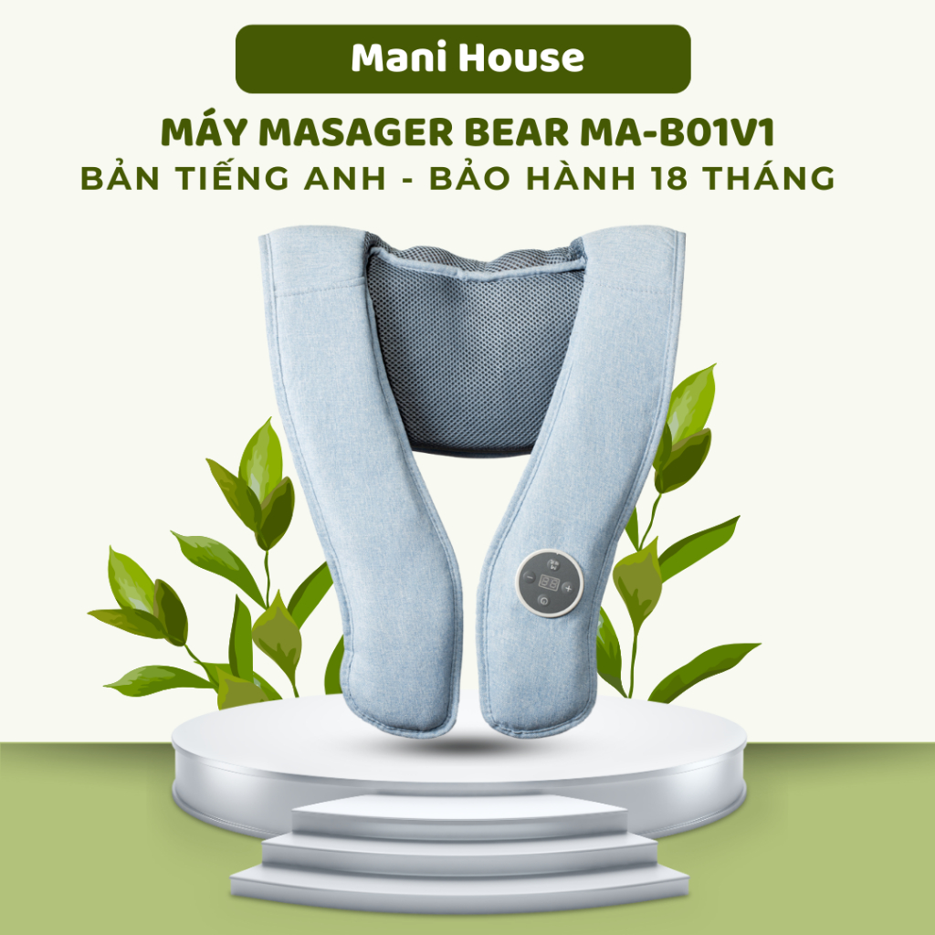 Máy masage Bear Model: MA-B01V1 Chườm nóng vùng đau nhức cổ, đau lưng, vai gáy cho bạn và gia đình