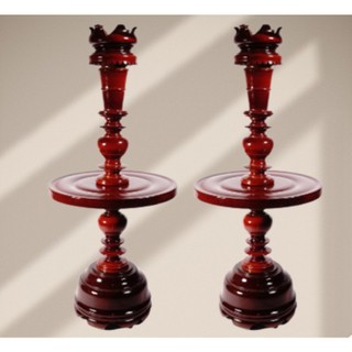 CẶP ĐÈN THỜ 40CM - Gỗ tràm bông vàng