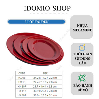 Dĩa Nhựa Hạt Xoài 30cm Melamine
