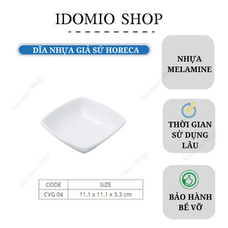 Chén Nhựa Melamine Vuông Dùng Nhà Hàng- CVG04