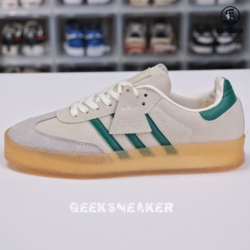 Giày Sneaker Cổ Thấp AD x Ronnie Fieg x Clarks Originals 8th Street Samba - White Green
