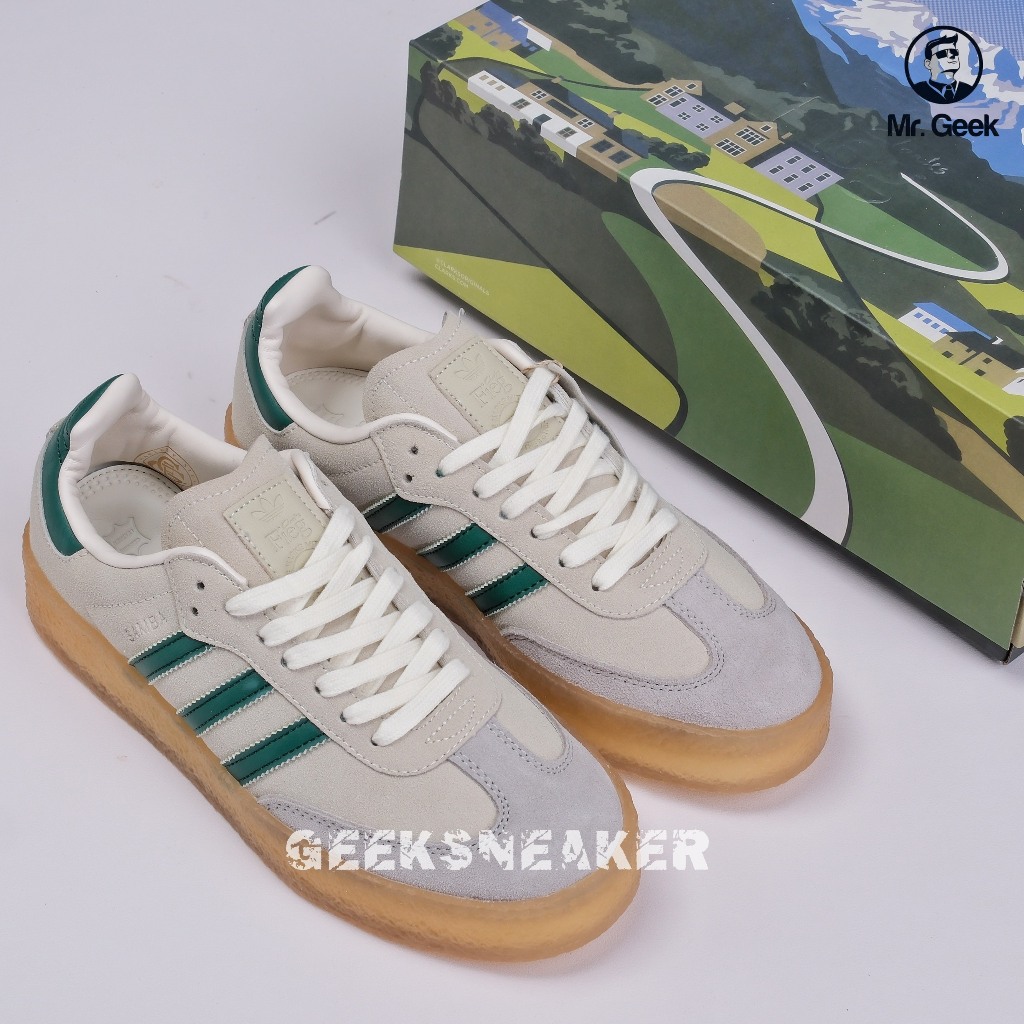 Giày Sneaker Cổ Thấp AD x Ronnie Fieg x Clarks Originals 8th Street Samba - White Green