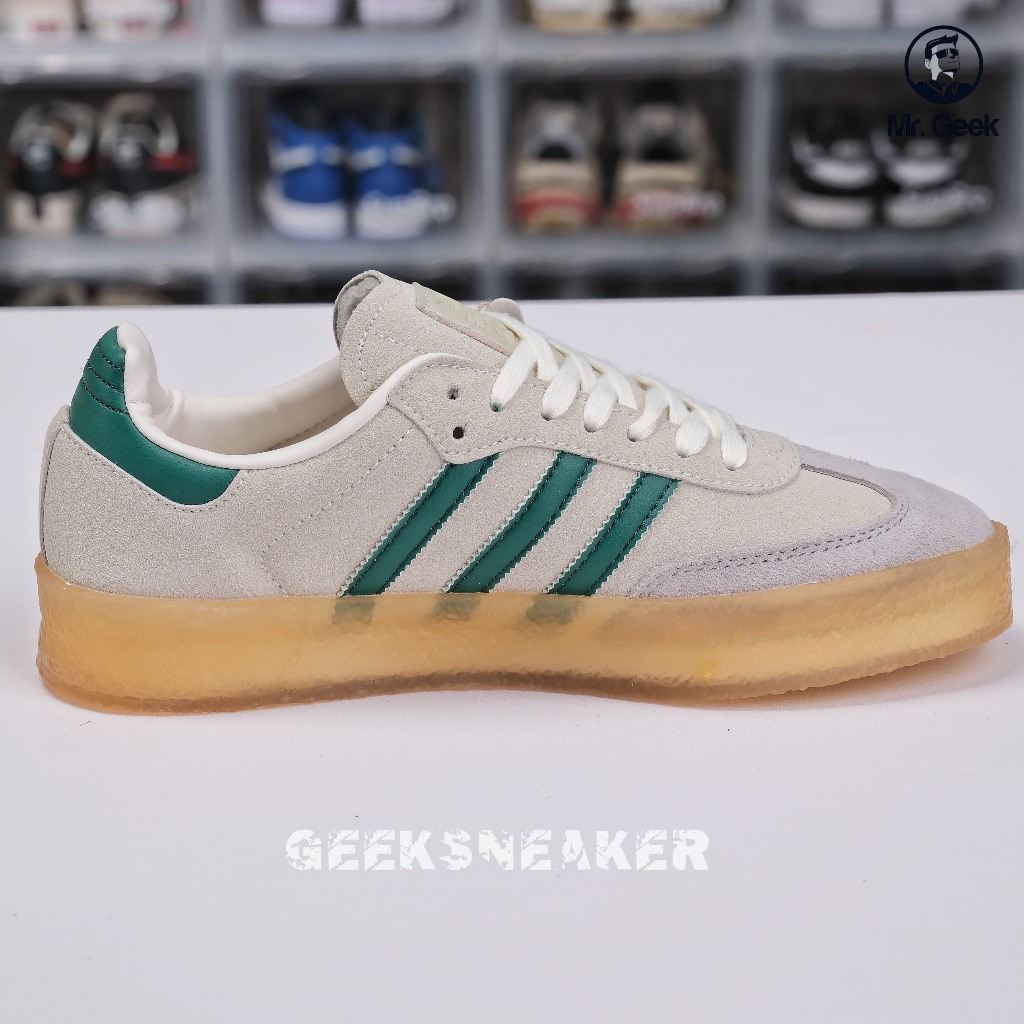 Giày Sneaker Cổ Thấp AD x Ronnie Fieg x Clarks Originals 8th Street Samba - White Green