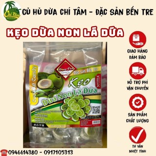  Kẹo dừa non lá dứa Hồng Vân túi 500g - Đặc sản Bến Tre 