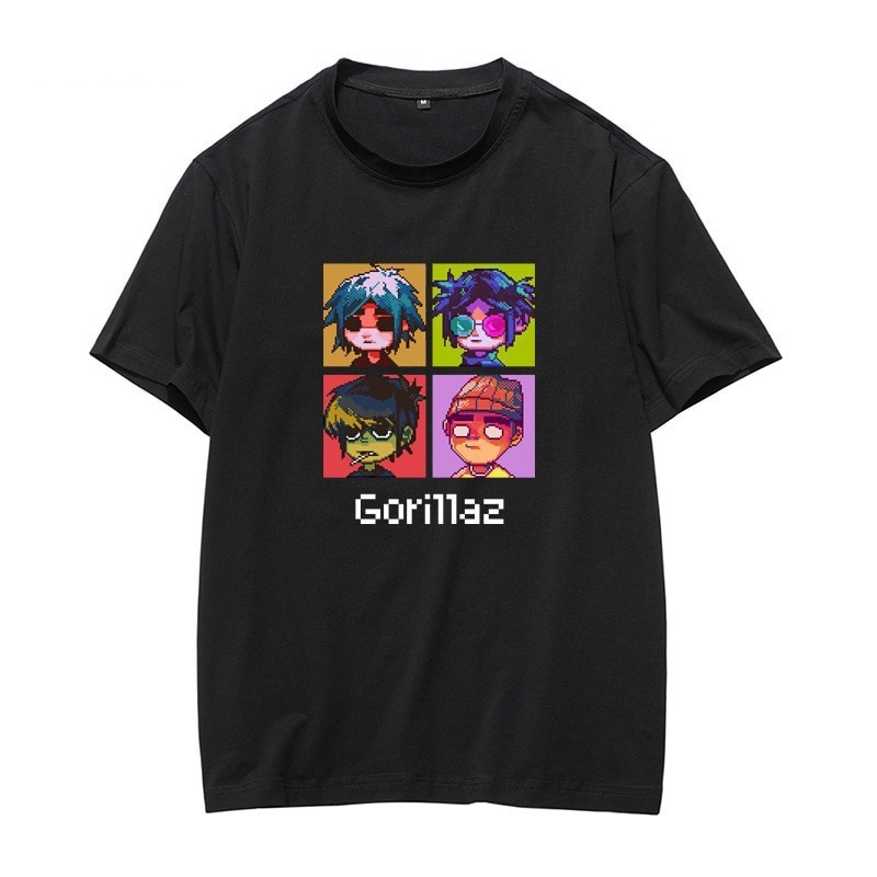 Gorillaz Nam Nam Áo Anime Năm 2020 Nữ Áo Thun Nữ Tay Ngắn Hình Ngộ Nghĩnh Unisex Nam Áo Tee Áo Sơ M