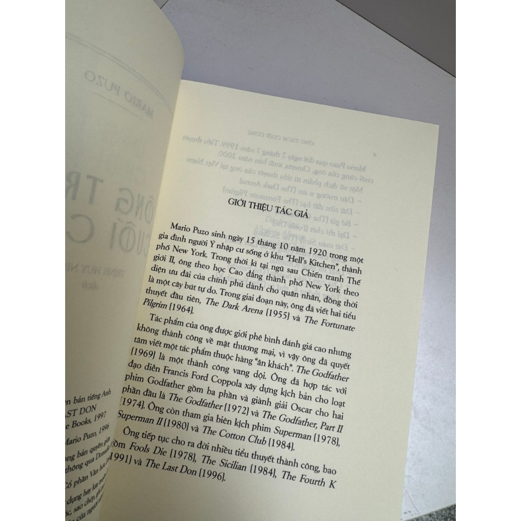 Sách_Combo 5 tiểu thuyết của Mario Puzo - Đông A- NXB Văn Học