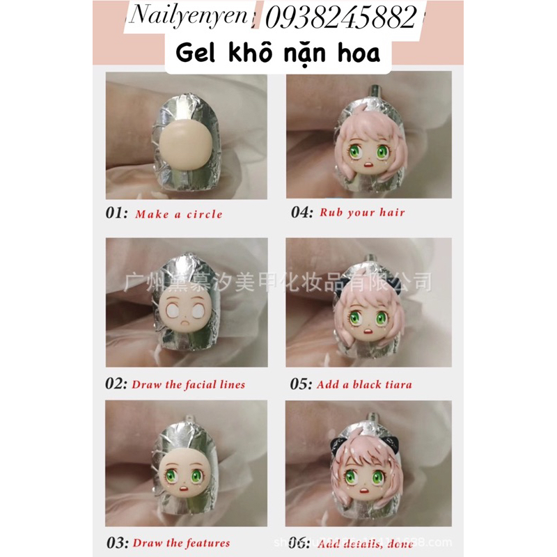 Gel khô nặn hoa 5D không cần lưu huỳnh HONEY