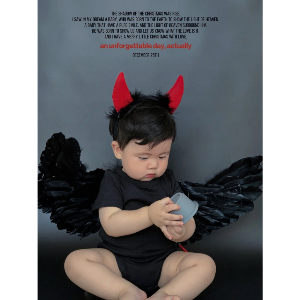 Bộ Cánh Thiên thần Hóa trang nàng tiên kèm Gậy Bờm cho trẻ em, người lớn Cánh lông vũ hóa trang Halloween dịp lễ BabyEgg