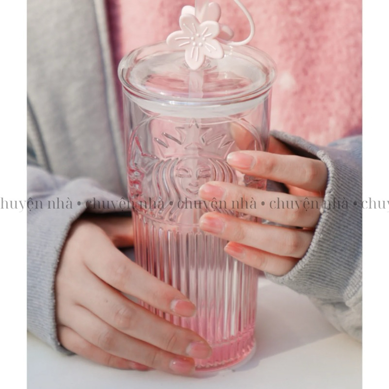 LY THUỶ TINH STARBUCKS 550ml SIREN LOGO
