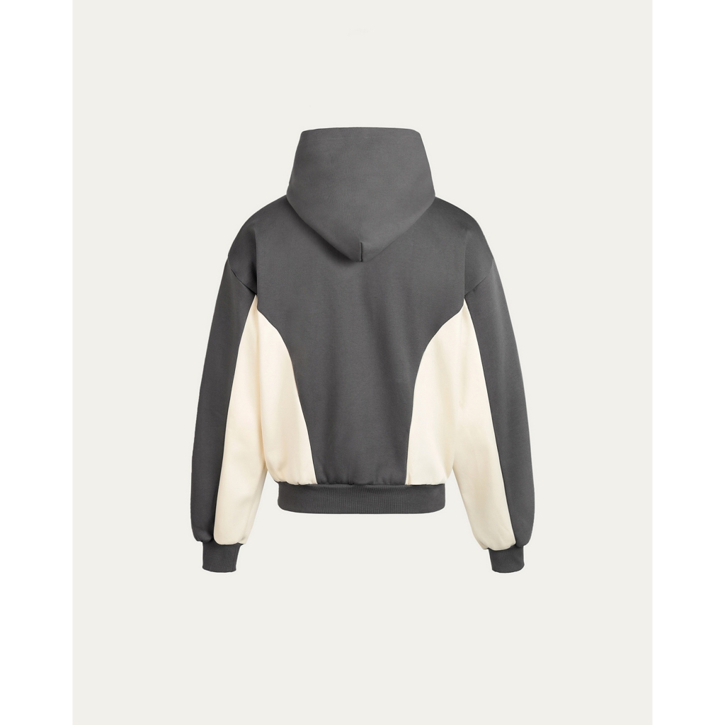 Áo Hoodie Phối Trắng Đen Boxy TOBI