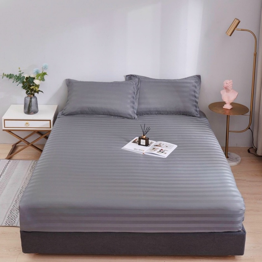 Bộ ga giường cotton kẻ sọc 3F Cosset bedding đủ size nệm theo yêu cầu
