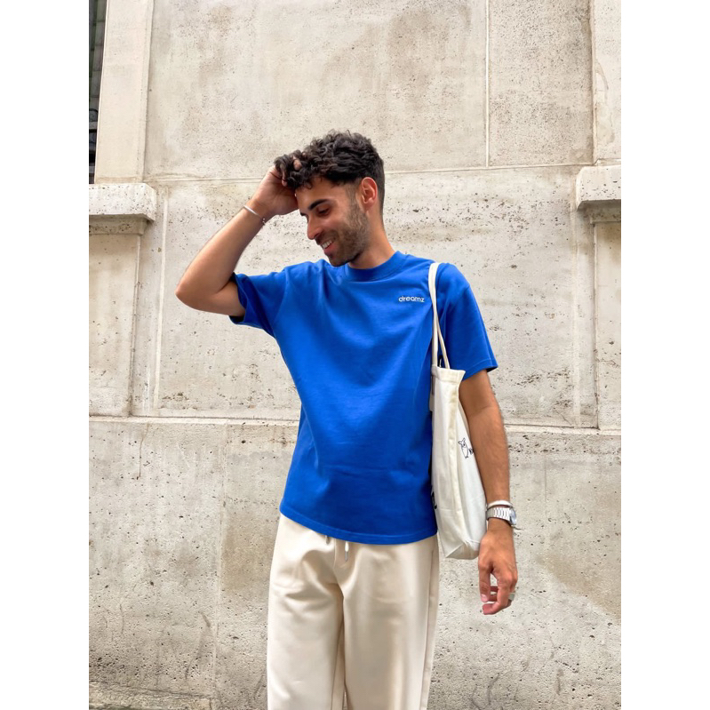 Áo Thun oversized  DreamZ SIGNATURE LOGO - COBALT BLUE