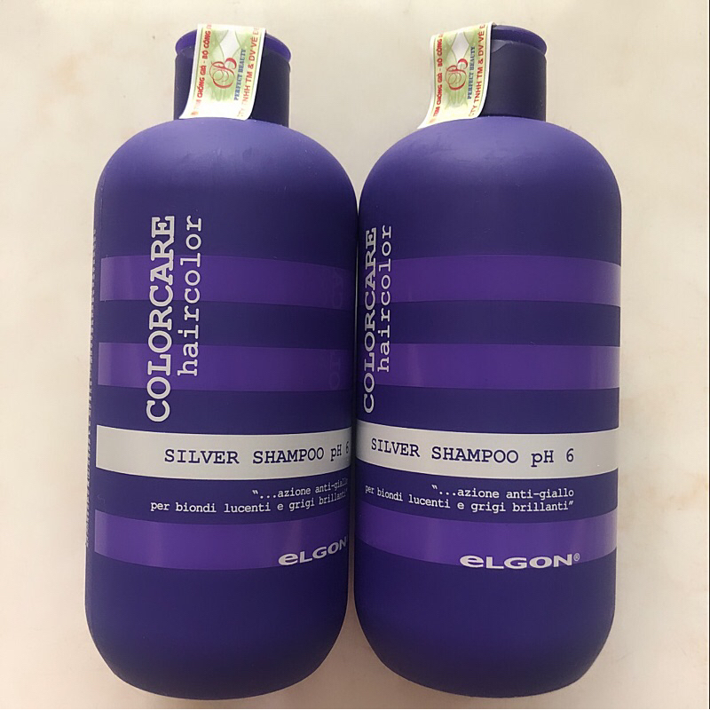 Dầu gội tím khử vàng Elgon silver shampoo 300ml,
