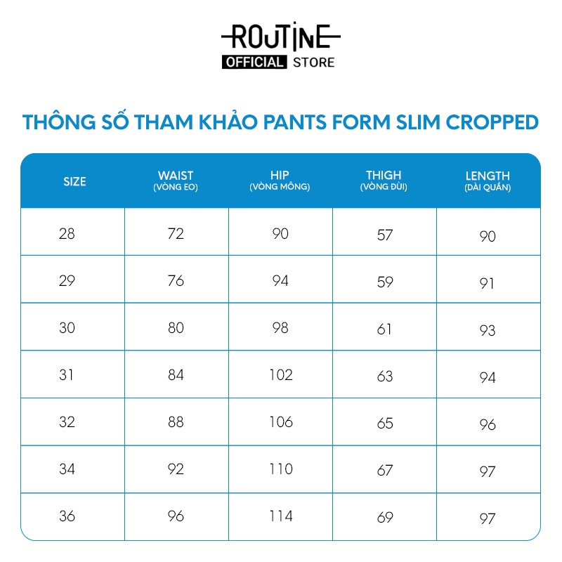 Quần Vải Nam Trơn Form Slim Crop - Routine 10F22PFO001