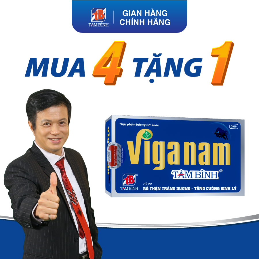 Viganam Tâm Bình - Hỗ trợ tăng cường sinh lý, giúp giảm tiểu đêm, giảm đau lưng, mỏi gối do thận yếu