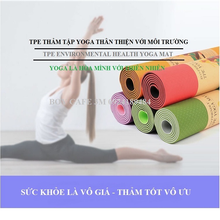 THẢM YOGA VÀ THẢM GYM TPE 2 LỚP CAO CẤP GIÁ RẺ !!!!!