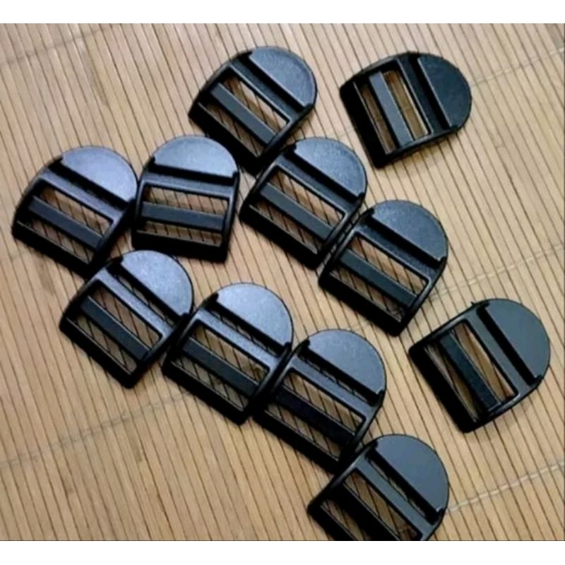 Khóa nhựa rùa 20/25/32/38mm rộng rãi màu đen khóa kiểu thang thanh trượt 1 PC khóa nhả cho ba lô Dây đeo Webbing TA0003