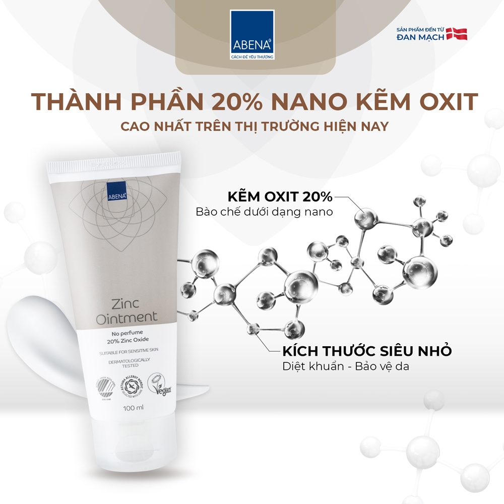 Kem chống hăm, đa chức năng Abena Zinc Ointment - Nhập Khẩu Đan Mạch