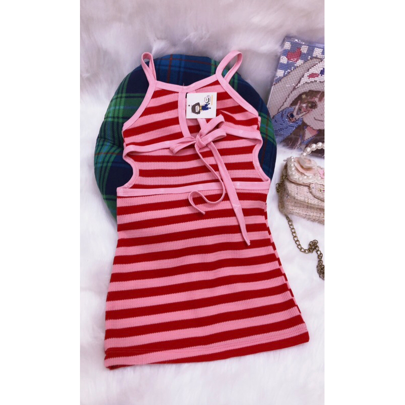 Đầm body 2 dây hở lưng cho bé gái 10-25kg