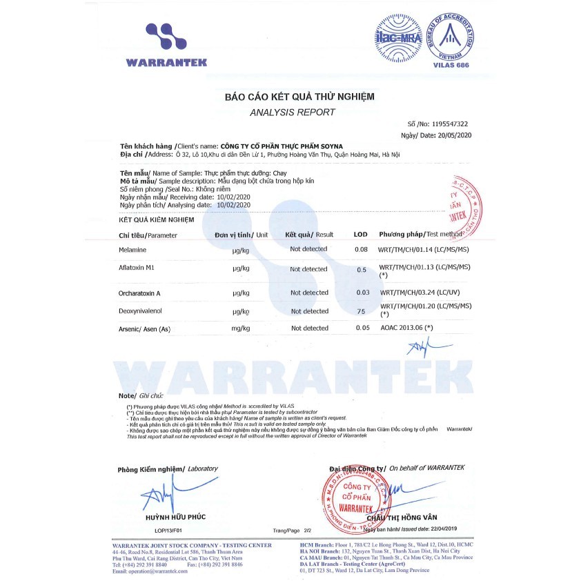 Sữa Hạt Oganic Canxi Nano SoyNa 800g - chính hãng