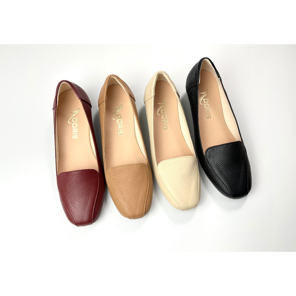 Giày Búp Bê Đế Xuồng da thật 3cm mũi vuông  DN305- FORM CHUẨN.